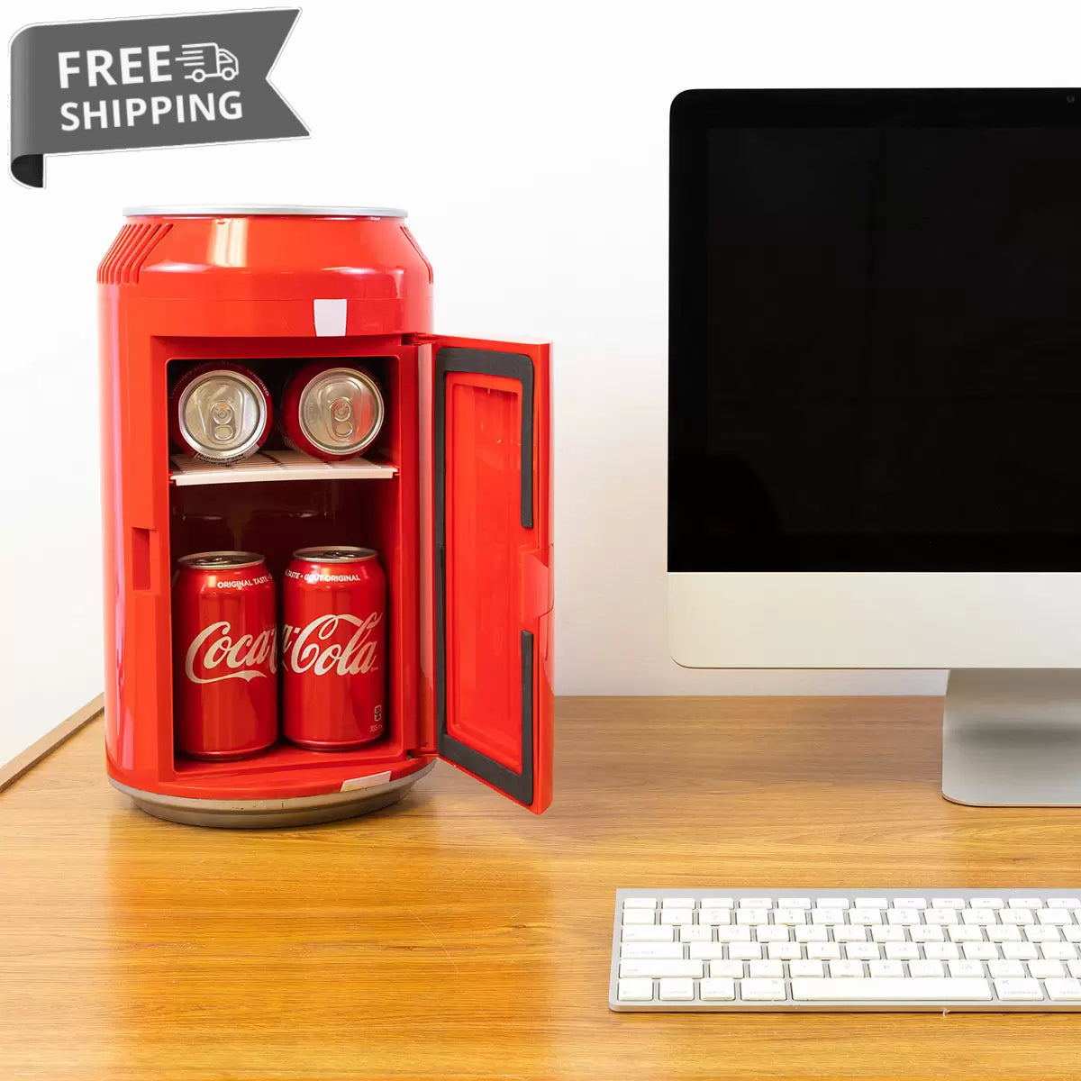 Coca Cola 5.4L Coke Shaped Mini Fridge 8 Can Portable Cooler image 0