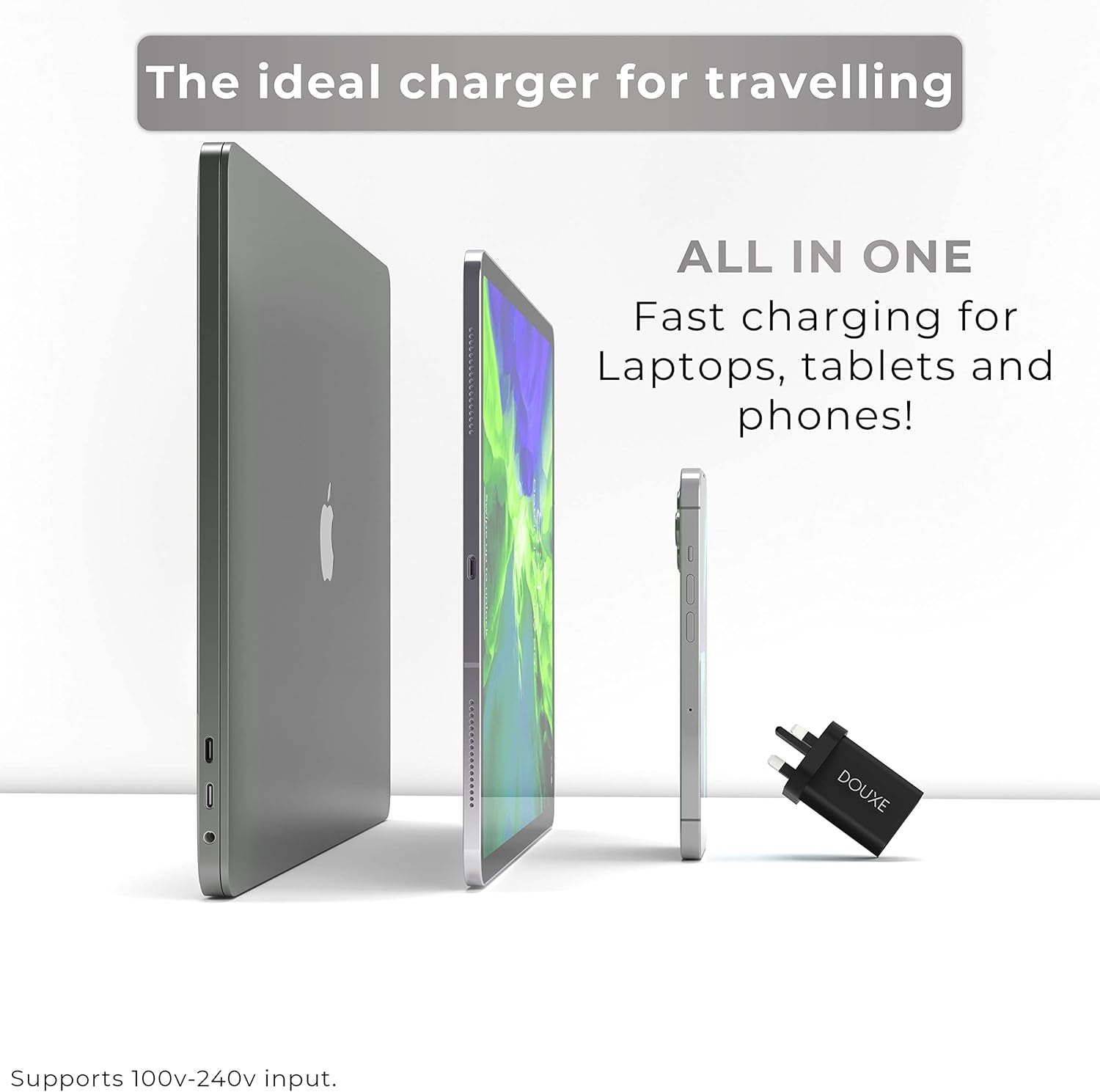 USB C Charger Plug (Parvus 67W), PPS 3-Port Fast Compact USB C Charger, Gan Charger for Macbook Pro/Air, Galaxys21/S22, Dell XPS, Iphone 14 and More