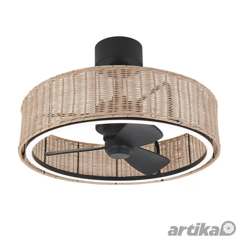 Artika Kalani 24" (61Cm) Rattan Fan Light with Remote Control