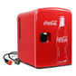Coca-Cola Classic Coke Bottle 4L Mini Fridge 12V Cooler in Red