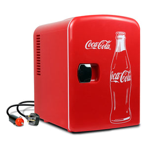 Coca-Cola Classic Coke Bottle 4L Mini Fridge 12V Cooler in Red