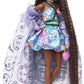 Barbie Extra Fancy Doll in Teddy-Print Gown Teddy Bear Pet, Extra Long Hair image 4