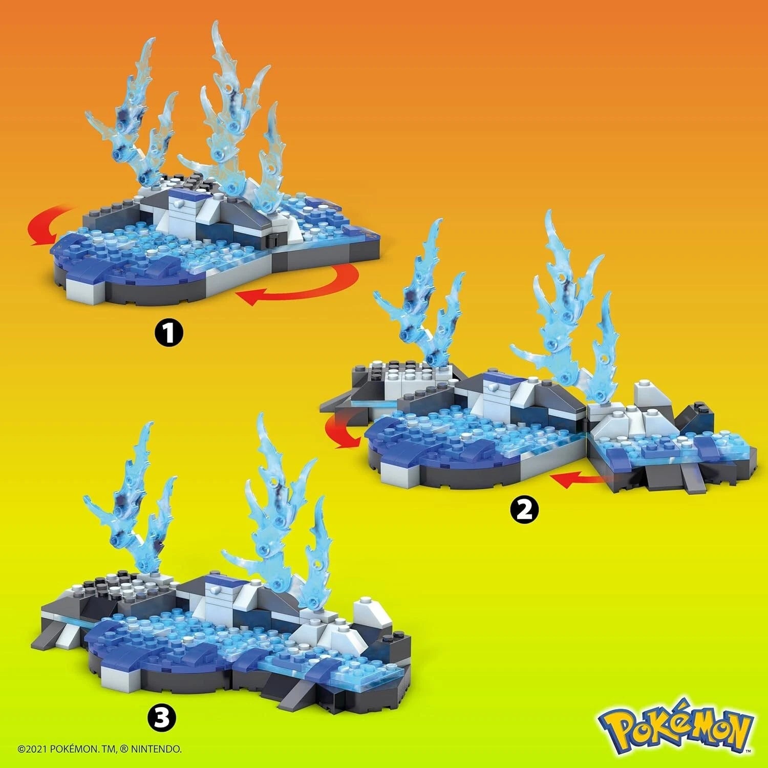 MEGA Pokémon Squirtle Building Toy Kit with 3 Action Figures image 5