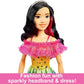 Poupée Barbie grand format aux cheveux noirs, 71 cm, robe et accessoires de coiffure