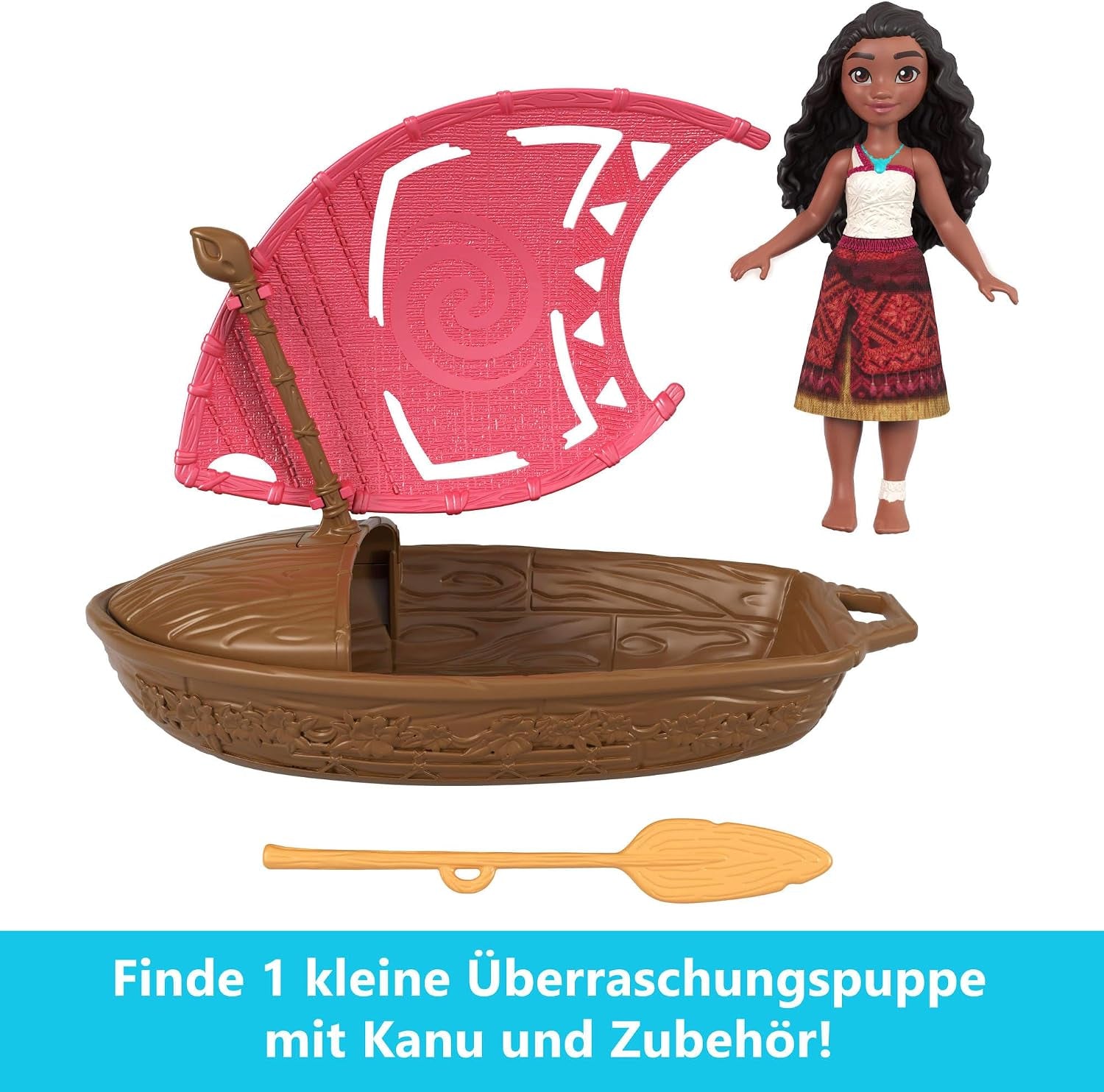 Disney Vaiana 2 Wayfinder Wonders Playset with Small Surprise Doll, Canoe and Accessory, Inspired by the Movie (Styles May Vary), JBT68