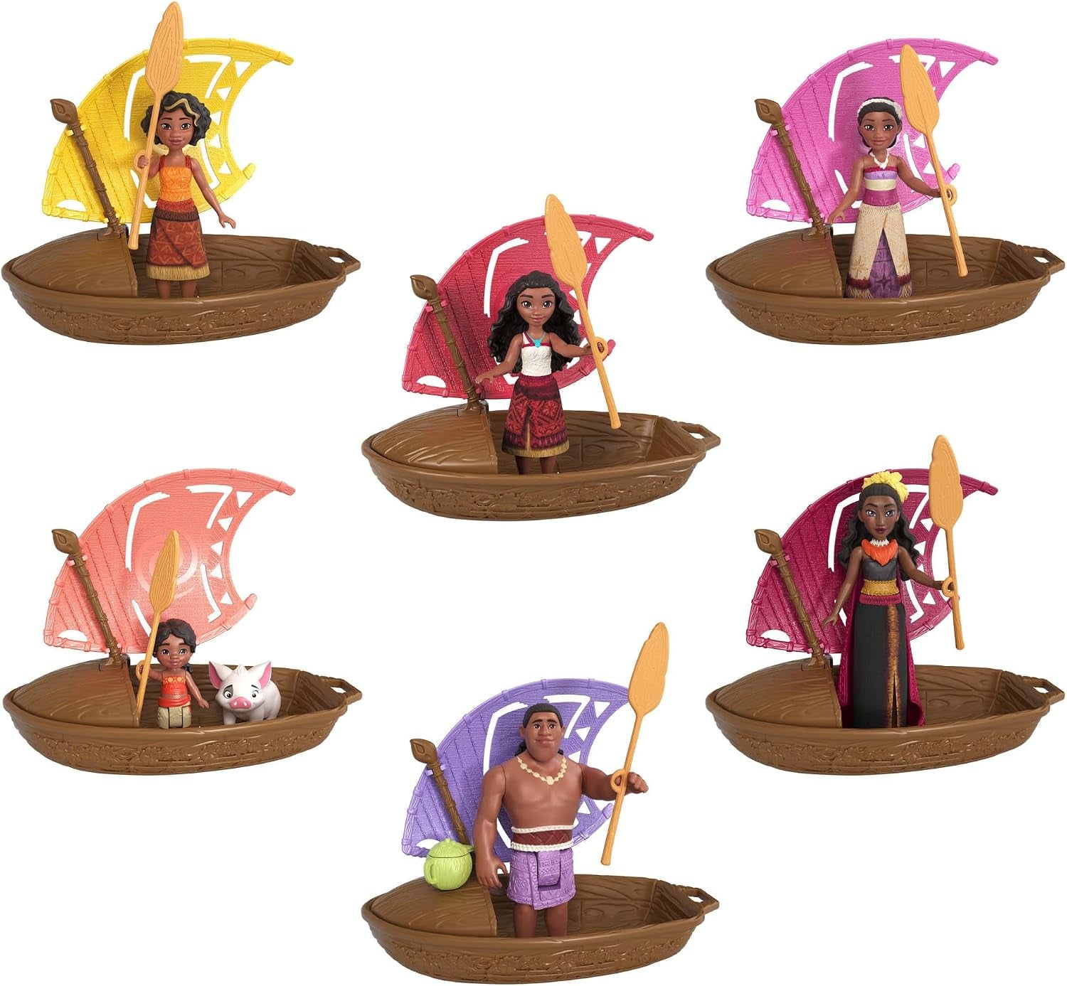 Disney Vaiana 2 Wayfinder Wonders Playset with Small Surprise Doll, Canoe and Accessory, Inspired by the Movie (Styles May Vary), JBT68