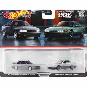 Hot Wheels Premium 2-Pack'91 Nissan Sentra SE-R/Nissan Silvia image 0
