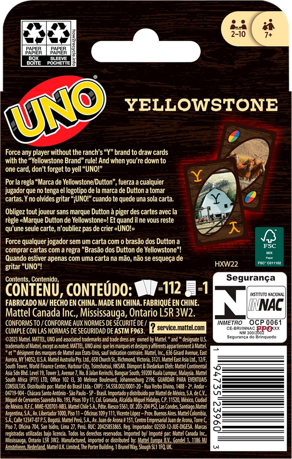 UNO Yellowstone Card Game Family, Adult and Party Game Night image 5