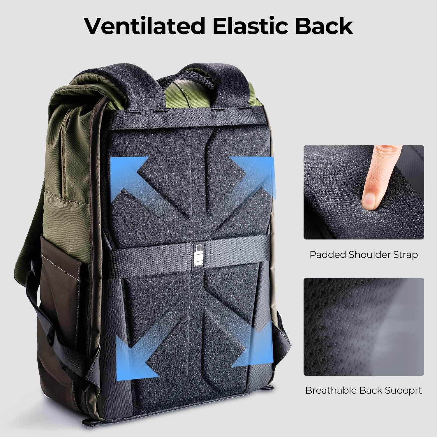 20L Camera Backpack, Camera Bags for Photographers Large Capacity Camera Case with Raincover 15.6 Inch Laptop Compartment Photography Backpack