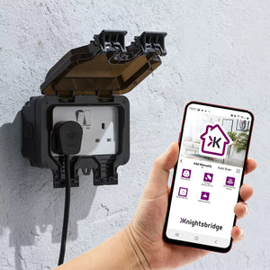 Prise extérieure intelligente Knightsbridge - Lot de 2