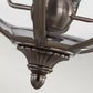 Lustre suspendu à 4 lumières Feiss Adams, nickel antique