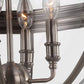 Lustre suspendu à 4 lumières Feiss Adams, nickel antique