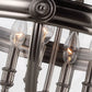 Lustre suspendu à 4 lumières Feiss Adams, nickel antique