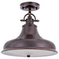 Suspension Quoizel Emery 1 lumière, format moyen, en bronze palladien