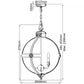 Lustre suspendu à 4 lumières Feiss Adams, nickel antique