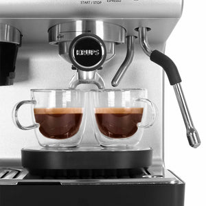 Krups XP801TG0 Precision Steam & Pump Espresso Coffee Machine with Grinder in Black & Stainless Steel