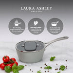Laura Ashley 16cm Non‑Stick Saucepan with Lid – Sage Leaf image 0