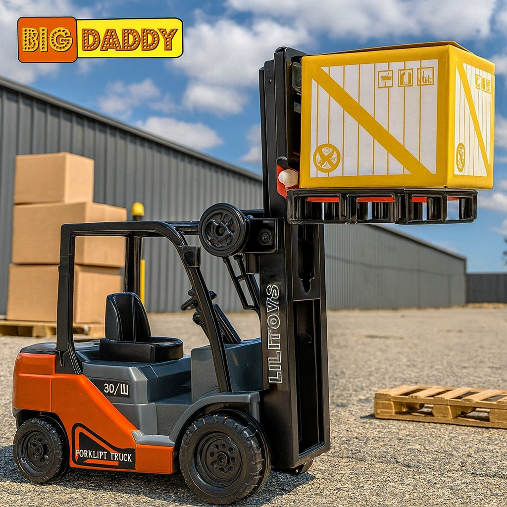 Big Daddy Mini Construction Truck Series Forklift With Loadable Boxes image 0