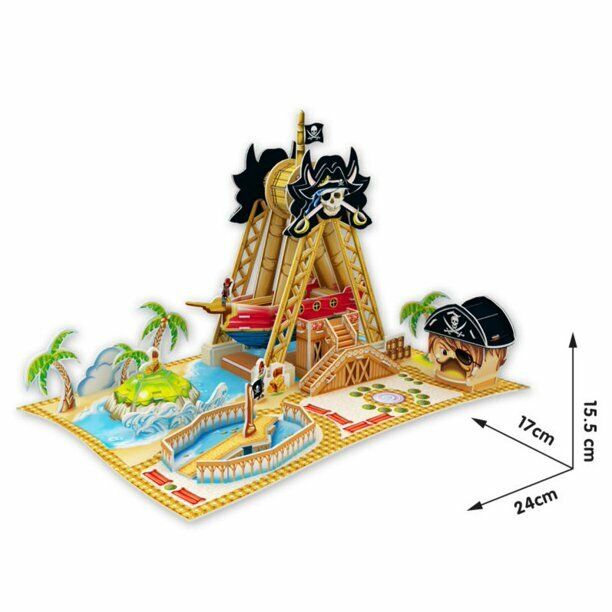 3-D Puzzle Building Set Create A Pirate Ship Jigsaw image 2