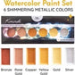 Komorebi Metallic Watercolor Paint Set – Six Shimmery Colours, Portable Box image 4