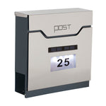 Phoenix Estilo Top Loading Letter Box MB0125KS in Stainless Steel with Key Lock image 0