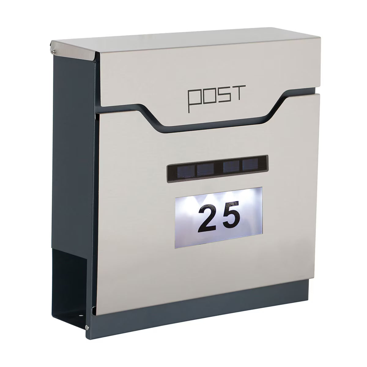 Phoenix Estilo Top Loading Letter Box MB0125KS in Stainless Steel with Key Lock image 0