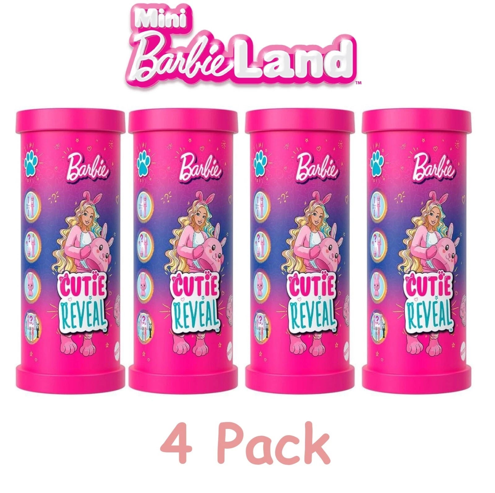 Mini BarbieLand Cutie Reveal Doll & Pet, Color Dream Series image 8