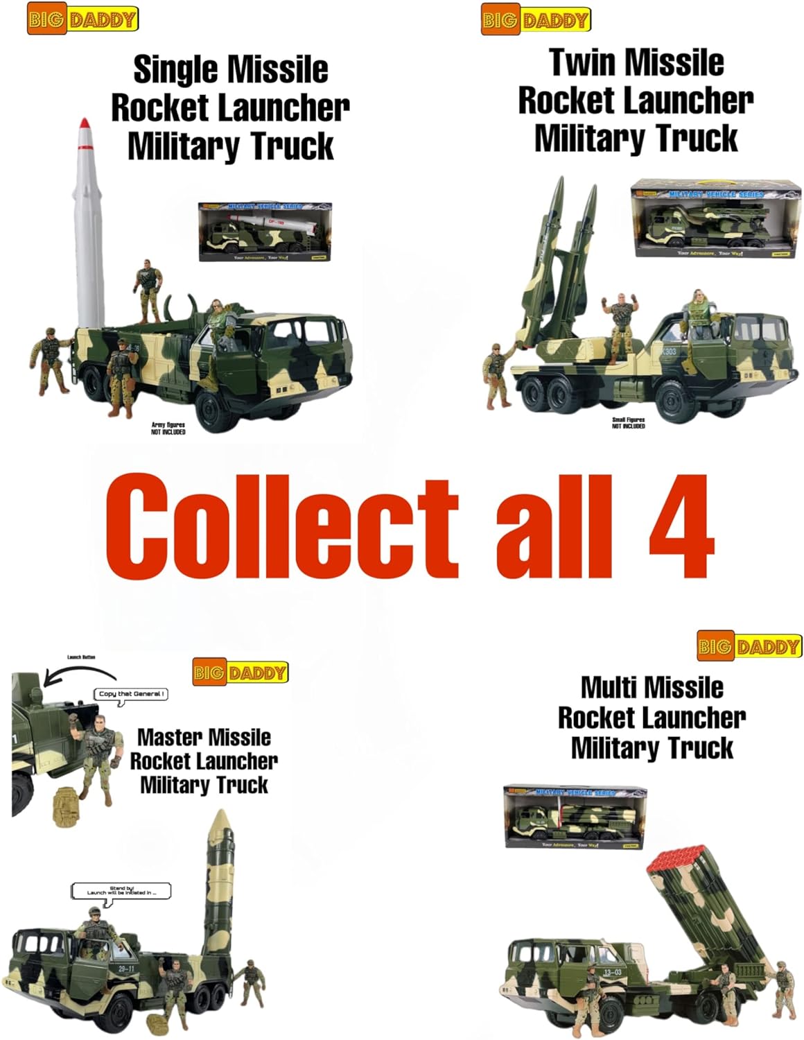 Military Missile Transport Army Truck's Long Range Missile Combat Toy image 1