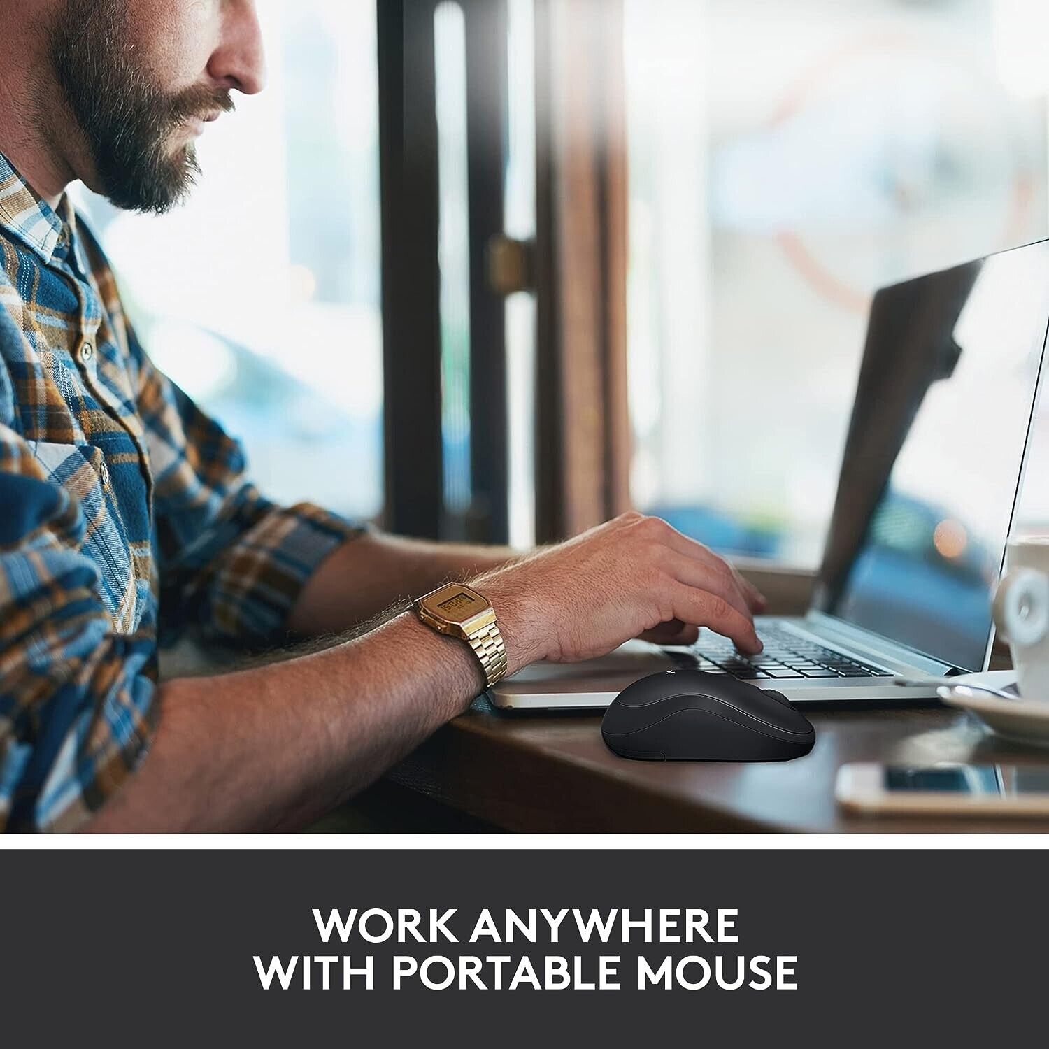 Logitech M185 Wireless Mouse USB Black image 2