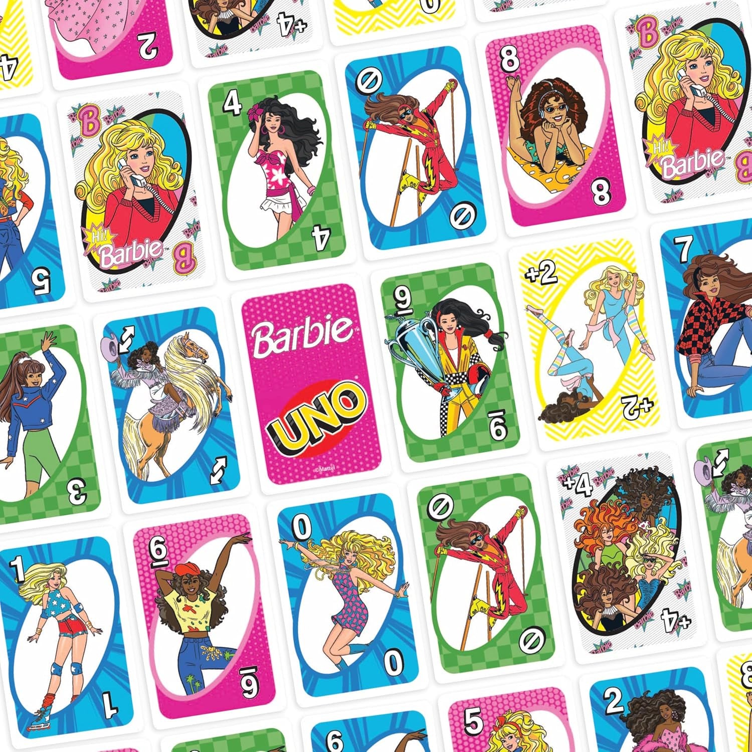UNO Barbie Card Game with Special "Hi, Barbie!" Rule for Children, Adults & Family Nights, Game Nights, Travel, Camping & Parties