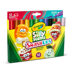 Feutres Crayola Silly Scents Smash Ups, lot de 12, couleurs assorties