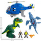 Fisher-Price Imaginext Jurassic World Dino Chopper | Owen Grady, Mosasaurus & T. Rex XL | 2 Figures