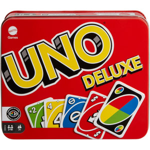 Boîte de jeu de cartes Uno Deluxe de Mattel Games