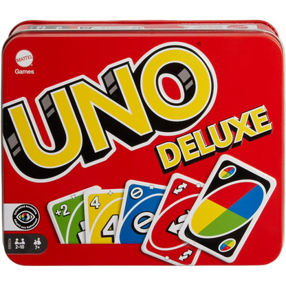 Boîte de jeu de cartes Uno Deluxe de Mattel Games