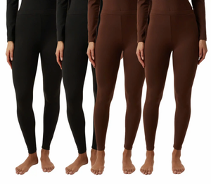 32 Degrees Heat Neo Plush Base Layer Legging 2 Pack in Black or Brown