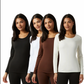 32 Degrees Heat Neo Plush Base Layer Top 2 Pack in Black & White Or Brown & Cream