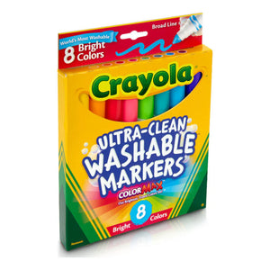 Feutres lavables Crayola, paquet de 8, couleurs vives