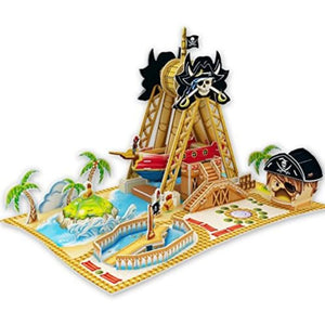 3-D Puzzle Building Set Create A Pirate Ship Jigsaw