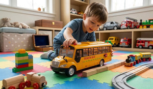 Grand autobus scolaire jaune