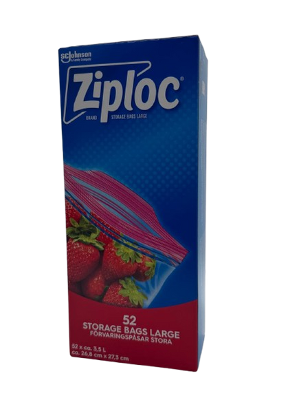 Sacs de conservation Ziploc à double fermeture éclair, 3,5 L, 52 unités : fermeture sécurisée pour la conservation des aliments