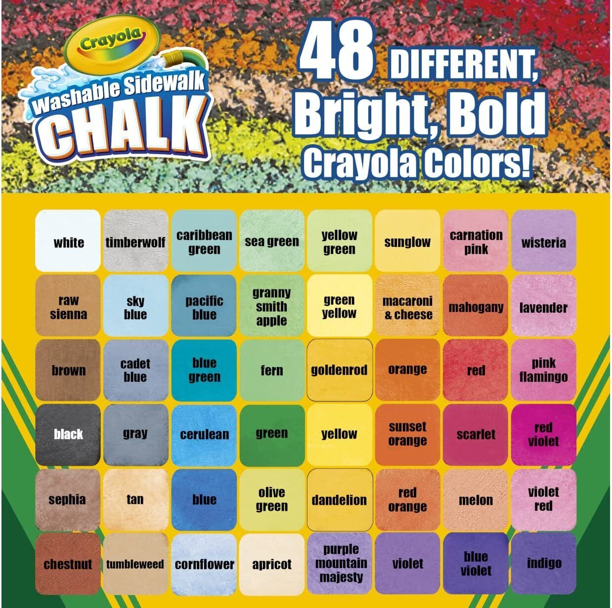 Crayola Chalk Washable Anti-Roll 48-Piece image 2
