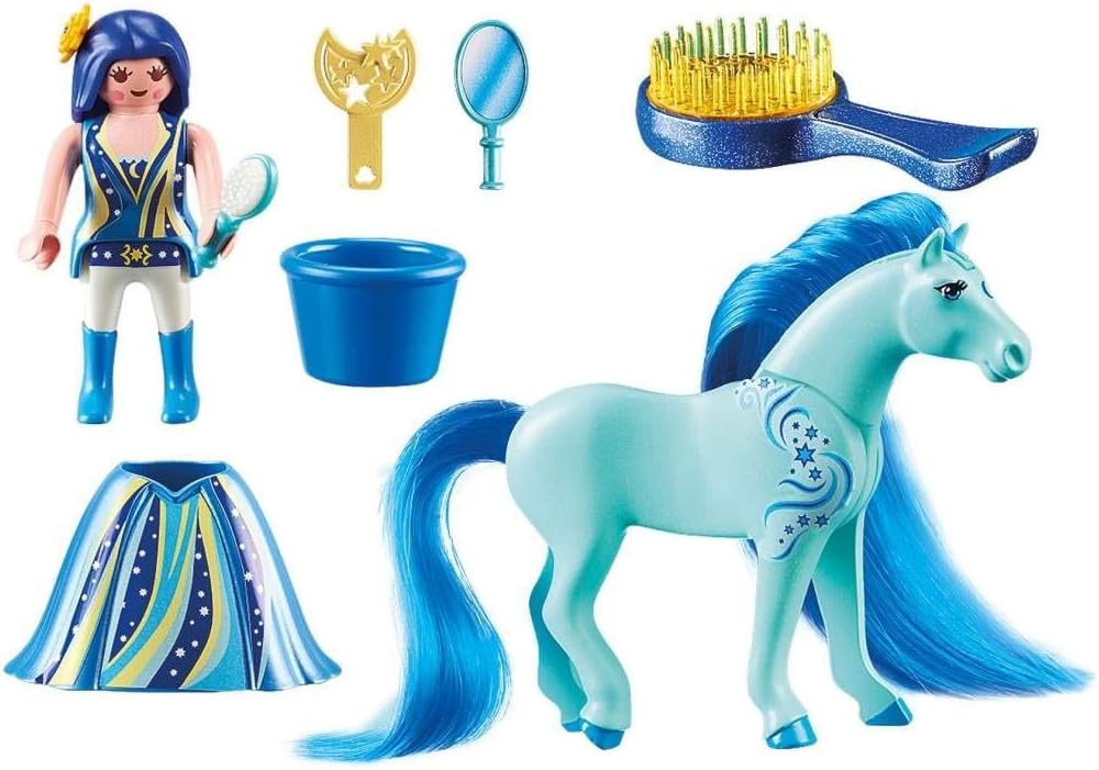 Playmobil Princess Bluebell With Hairdressing Horse 6169 image 4
