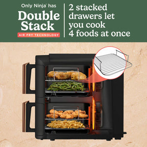 Ninja SL400UKCP Double Stack XL 9.5L Air Fryer in Black/Copper