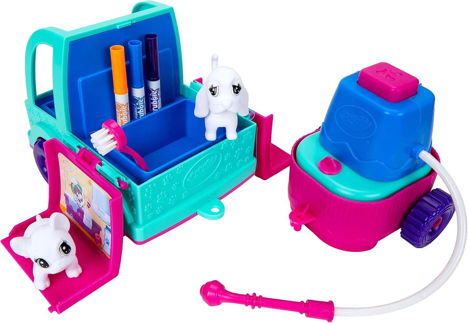 Scribble Scrubbie Pets Grooming Truck, Toy Pet Playset, Gift for Kids, Age 3, 4, 5, 6
