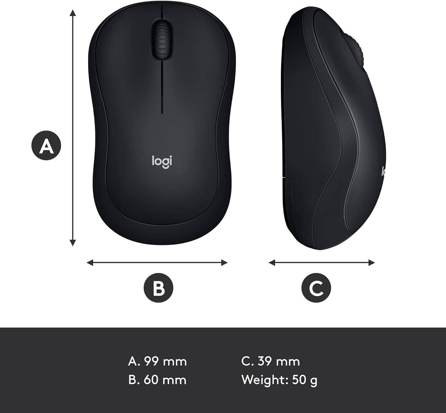 Logitech M185 Wireless Mouse USB Black image 8