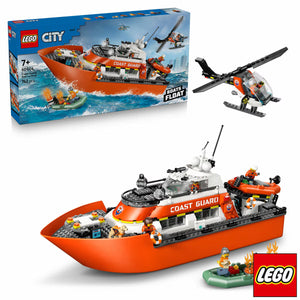 LEGO City Coast Guard Rescue Boat & Helicopter Model 60504 (7+ Years) image 0