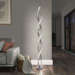 Artika Chrome Swirl LED Floor Lamp image 0