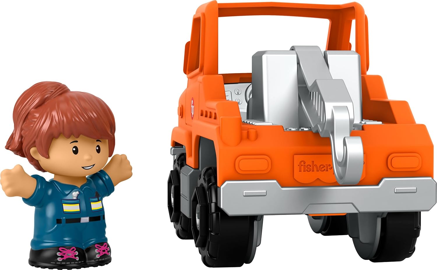 Fisher-Price Little People Toy Help and Go Tow Truck and Figure image 4
