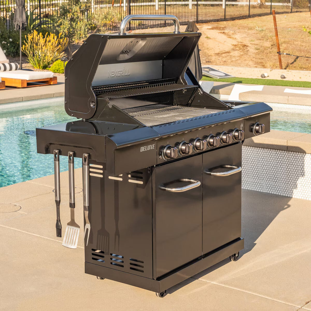 Nexgrill Deluxe 7 Burner Gas Barbecue Grill + Cover