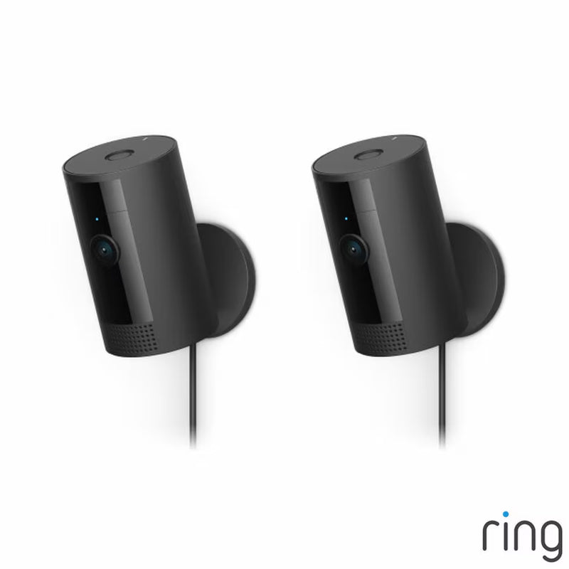 Ring Wired Indoor Camera 2 Pack in Black
